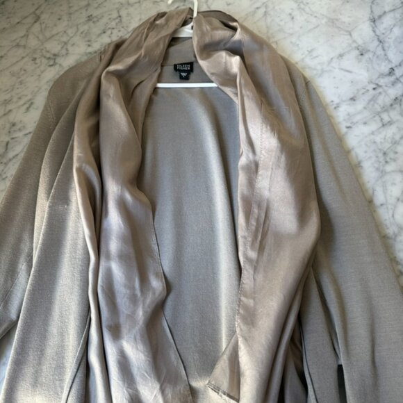 Eileen Fisher silk sweater jacket LARGE like NEW - Picture 6 of 9